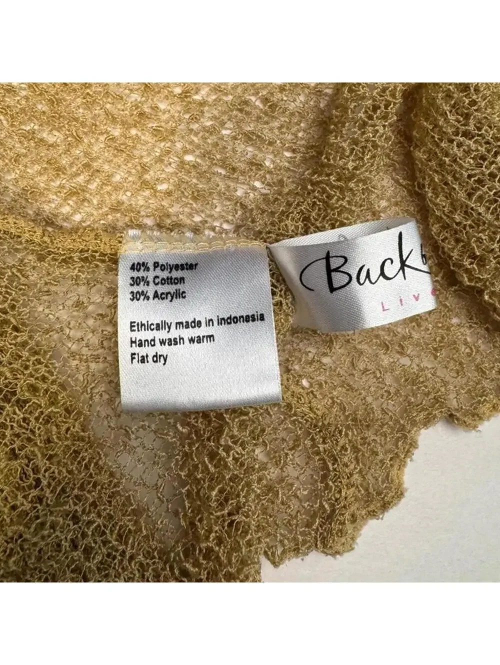 Y2K‎ Open Knit Mesh Shrug Cardigan Tie Front fits like L